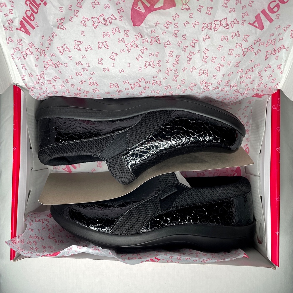 Alegria Duette Flourish Clog Slip On Black Patent Leather - Picture 10 of 10